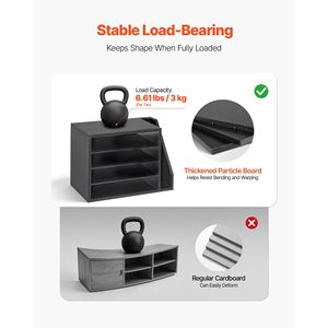 Organizzatore da Ufficio in Legno a 4 Scomparti per Documenti e Lettere con Vassoi Verticali Laterali Rimovibili - Product Image 4