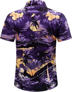 Camisa de verano para hombre, camisa de playa con estampado tropical y botones de manga corta - Product Image 3
