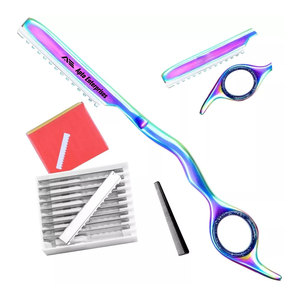 Hair Thinning Razors Stainless Steel Professional Sharp Blade Barbershop Hairdresser Precision Cutting <b>Tool</b> for <b>Smooth</b> Layering - Product Image 1