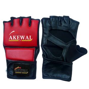 Guantes de MMA y Grappling de cuero de vaca de alto rendimiento para entrenamiento y competición con empuñaduras - Product Image 1