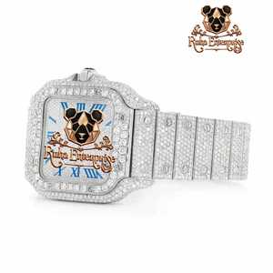นาฬิกาโมอิสซาไนต์ระดับพรีเมียม ดีไซน์เพชรแบบ Iced Out VVS โมอิสซาไนต์ นาฬิกาฮิปฮอปสำหรับผู้ชาย ราคาไม่แพง - Product Image 1
