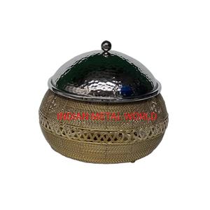 Plat à découper en cuivre et laiton, nouveau Concept équipement de Chef, plat à raser, récipient de nourriture de mariage, Pot d'affichage, Casserole de décoration - Product Image 1