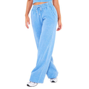 Pantalon de jogging décontracté pour femme en coton doux délavé à l'acide, fabrication OEM sur mesure, marque privée, prix de gros pour femmes - Product Image 2