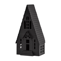 Décoration de Noël traditionnelle en plastique noir, ornement artisanal