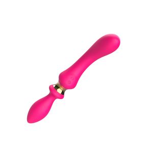 Baru isi ulang kepala ganda AV tongkat getar IPX6 tahan air 10 frekuensi silikon g-spot <span class=keywords><strong>Anal</strong></span> steker realistis pijat untuk - Product Image 4