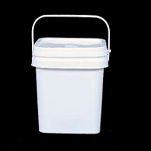 Seau carré en plastique PP robuste de 1800 ml avec couvercle à bascule hermétique, finition mate blanche pour l'emballage et le stockage de liquides - Product Image 1