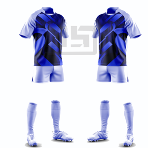 Kit de rugby personnalisé professionnel, maillot sublimé, short, broderie 3D, antibactérien, coupe-vent, évacuation de l'humidité, léger - Product Image 5