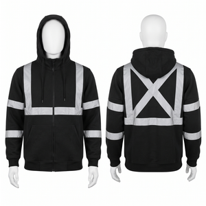 เสื้อแจ็คเก็ตทำงานลำลองแขนสั้นผ้าแคนวาสโพลีเอสเตอร์/คอตตอน 180gsm ระบายอากาศได้ดี ติดกระดุมด้านหน้า สีเหลืองสะท้อนแสงพร้อมแถบสะท้อนแสง - Product Image 6
