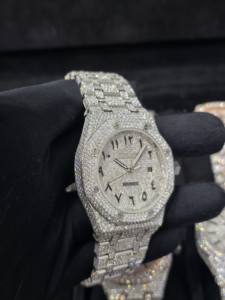 Montre de luxe Hip Hop à mouvement automatique en acier inoxydable avec moissanite VVS1 Bussdown Iced Out pour hommes avec boîte - Product Image 2