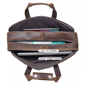 Maletín para Portátil de Cuero Genuino, de Alta Calidad, Duradero, Informal, de Gran Capacidad, para Viajes de Negocios, Oficina, Diseño Personalizado - Product Image 4