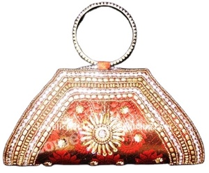 Acrylic Cosmetic Holder <b>Wedding</b> Bag Party Handbag Designer Ladies Indian Traditional <b>Clutch</b> Purse - Product Image 1