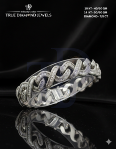 สร้อยข้อมือเพชรแบบคิวบาสุดหรูสี14KT VS1 VS2สี H-I 10KT ทองออปชั่น7CT 8CT เย็นดีไซน์ฮิปฮอปขนาดใหญ่ - Product Image 5