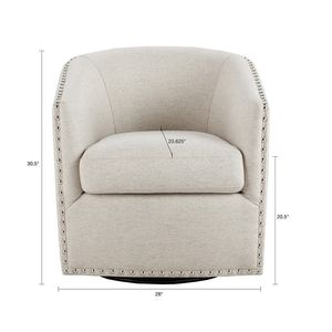 Poltrona Girevole Tyler per Soggiorno, Comodo Arredo per la Casa - Product Image 6