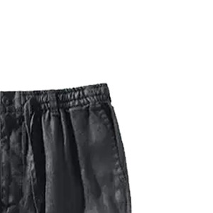 <b>Men's</b> Black Cotton Drawstring Pants Elastic Waist Casual Lightweight Straight Fit <b>Joggers</b> Spring Wear - Product Image 3