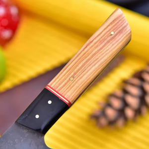 Couteau de chef artisanal haut de gamme en acier à haute teneur en carbone, manche en bois, couteau de cuisine forgé, vente en gros OEM - Product Image 4