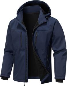 Veste softshell unisexe d'hiver, tissée, imperméable, coupe-vent, légère, séchage rapide, pour le sport, la course à pied, la randonnée en plein air, avec fermeture éclair. - Product Image 3