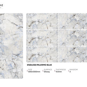 Carreaux de porcelaine brillants de design moderne haut de gamme, format 600x1200, grands carreaux pour usage commercial - Product Image 1