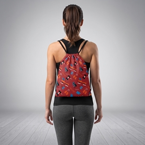 Sac de sport personnalisé à cordon de serrage, vente en gros, sac à dos de voyage et scolaire imprimé sur mesure, fabricant de sacs à cordon de serrage - Product Image 4