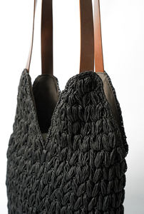 Bolso Tote de Rafia Marroquí Hecho a Mano, Tendencia 2026, con Asas de Cuero, Bolso de Hombro de Paja Tejida, Bolso de Playa Ecológico para Verano - Product Image 3
