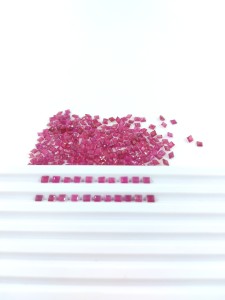 Natural Bangkok Ruby Calibrated 4mm Squares, Natural Loose Faceted Ruby Gemstone For Jewelry Making Ready To Use - Product Image 1