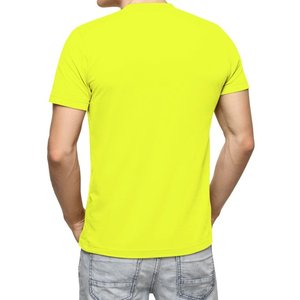 T-shirt à manches courtes col rond pour homme en coton uni disponible en grandes tailles - Product Image 2