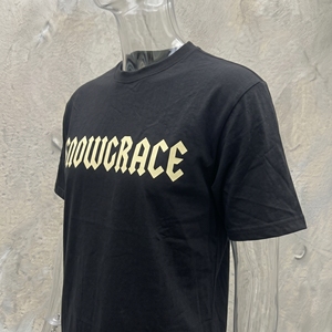 T-shirt noir à manches courtes pour homme Snowgrace, 100% coton, coupe ample, col rond, style décontracté, tendance streetwear - Product Image 5