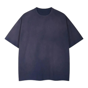 เสื้อยืดโอเวอร์ไซส์ผู้ชาย ผ้าฝ้ายหนา ทรงหลวม แฟชั่นทันสมัยสำหรับสไตล์สตรีท เสื้อยืดโอเวอร์ไซส์ผู้ชาย - Product Image 2