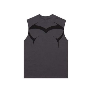 เสื้อกล้ามออกกำลังกายผู้ชายสีพื้นคุณภาพสูง สไตล์สปอร์ตสำหรับฤดูร้อน ทรงหลวม คอกลม ระบายอากาศได้ดี เหมาะสำหรับฟิตเนส วิ่ง และออกกำลังกายที่ยิม - Product Image 2