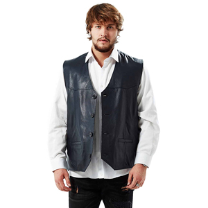 New Arrival Custom Size New Style Leather <b>Vest</b> for Men Best Design New Leather <b>Vest</b> for Sale Made Men Outdoor Wear - Product Image 3