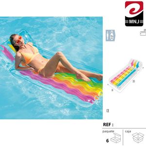 Materassino Gonfiabile Arcobaleno 200x84 Cm per Piscina e Relax - Product Image 1