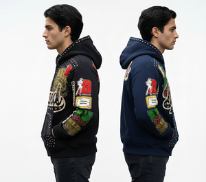 Hoodie Homme Personnalisé Vintage Délavé Effet Soleil Brodé, Fabrication OEM, Coupe Oversize, Coton Biologique 100% Lourd, Hiver - Product Image 2