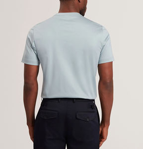 T-shirt personnalisé pour homme, col épais, 100% coton, t-shirts unis, col rond surdimensionné pour homme - Product Image 2