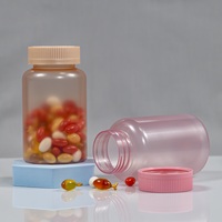 Bouteille en plastique givrée pour bonbons, pilules, capsules, contenants OEM, emballage de suppléments givrés, fabrication directe