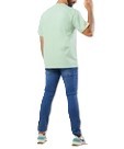 เสื้อยืดผู้ชายสีเขียวอ่อนคุณภาพสูง ผ้าฝ้าย 100% เนื้อผ้าวอร์สเตด ระบายอากาศได้ดี แห้งเร็ว ผลิตตามสั่ง ขายออนไลน์ ราคาถูก - Product Image 3