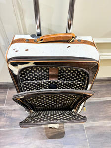 Bolsa de equipaje con ruedas de piel de vaca de alta calidad hecha a mano Real, equipaje personalizado con ruedas - Product Image 5