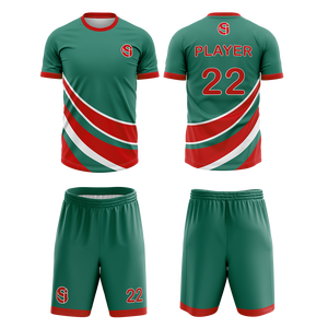 Nouveau style, vente en gros, logo personnalisé, uniforme de football 100% polyester pour hommes, manches courtes, antibactérien, séchage rapide, uniforme de football - Product Image 1