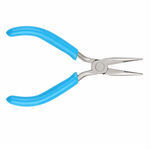 Pince à bec conique en acier inoxydable, poignée bleue, pour la fabrication de bijoux, outils artisanaux de bricolage - Product Image 1