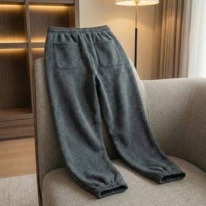 Pantalones Deportivos Premium para Hombre, de Algodón Grueso, Corte Holgado, Pierna Ancha, Forro de Felpa Suave, Estilo Lujoso y Formal - Product Image 6