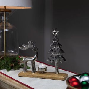 Portavelas Navideño, Decoración para Mesas de Cena Navideña, Centros de Mesa de Temporada, Repisas de Chimenea y Decoración Festiva - Product Image 1