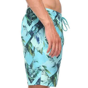 Shorts de bain personnalisés en gros à imprimé floral numérique, style vintage sur le devant, taille élastique, polyester/coton, séchage rapide - Product Image 2