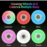 Roues lumineuses silencieuses en PU écologiques, sans besoin de charge, couleurs personnalisables, roues de skateboard lumineuses durables à haute résilience