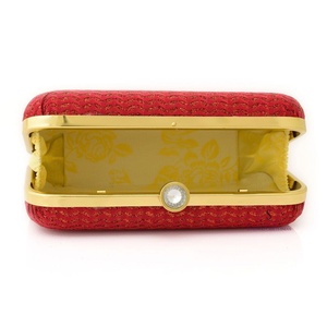 Designer Handmade Women's Embroidered Red Design Clutch Purse Evening Clutch <b>Bag</b> with Detachable Chain Strap for women - Product Image 5