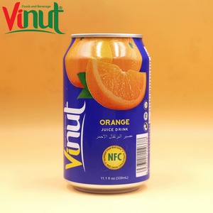 Jus d'orange en conserve 330 ml, fabricant de boissons OEM ODM sous marque privée, frais, certifié Halal, 10 Brix, 100 % pur et sain - Product Image 1