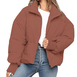Chaqueta Acolchada de Invierno para Mujer, de Secado Rápido y Transpirable, con Cierre de Cremallera, Forro de Nailon, Color Sólido, Diseño para Exteriores - Product Image 3