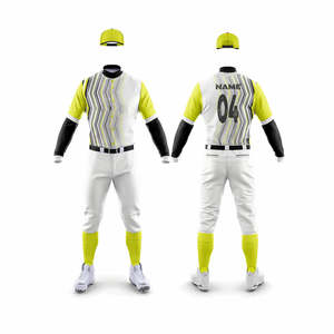Uniforme de Béisbol 2026, Nuevo, Transpirable, 100% Poliéster, Colores Personalizables en la Parte Delantera, Impresión Sublimada, Secado Rápido - Product Image 1