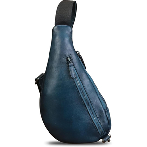 Bolso Bandolera de Cuero Impermeable, Convertible, con Correa de Cadena Desmontable, Bolso de Mano, para Senderismo al Aire Libre, Versátil, de Moda, para el Día y la Noche - Product Image 3
