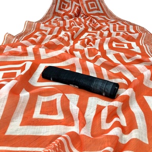 Vêtement Saree orange - Product Image 1