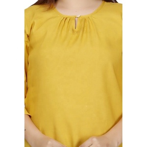 Nouvelle robe décontractée vintage pour femme à manches trois-quarts, respirante, écologique, en rayonne, courte et infroissable, disponible en différentes tailles - Product Image 1