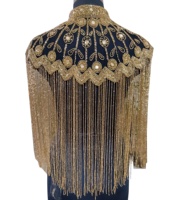 Vestido de Fiesta Corto Vintage de Talla Grande, para Primavera y Otoño, Adornado con Lentejuelas, Multifuncional, con Bordado a Mano y Flecos