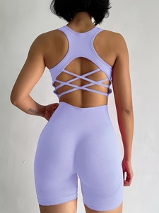 Sexy Hot One Shoulder Cutout Sports Bra with Matching Ribbed High Waist Biker <b>Shorts</b> 2 Piece Set Women Fitness - Product Image 3